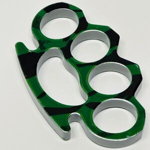 Knuckles - Belt Buckle - Guard Training Protector Paperweight Black Green Camo